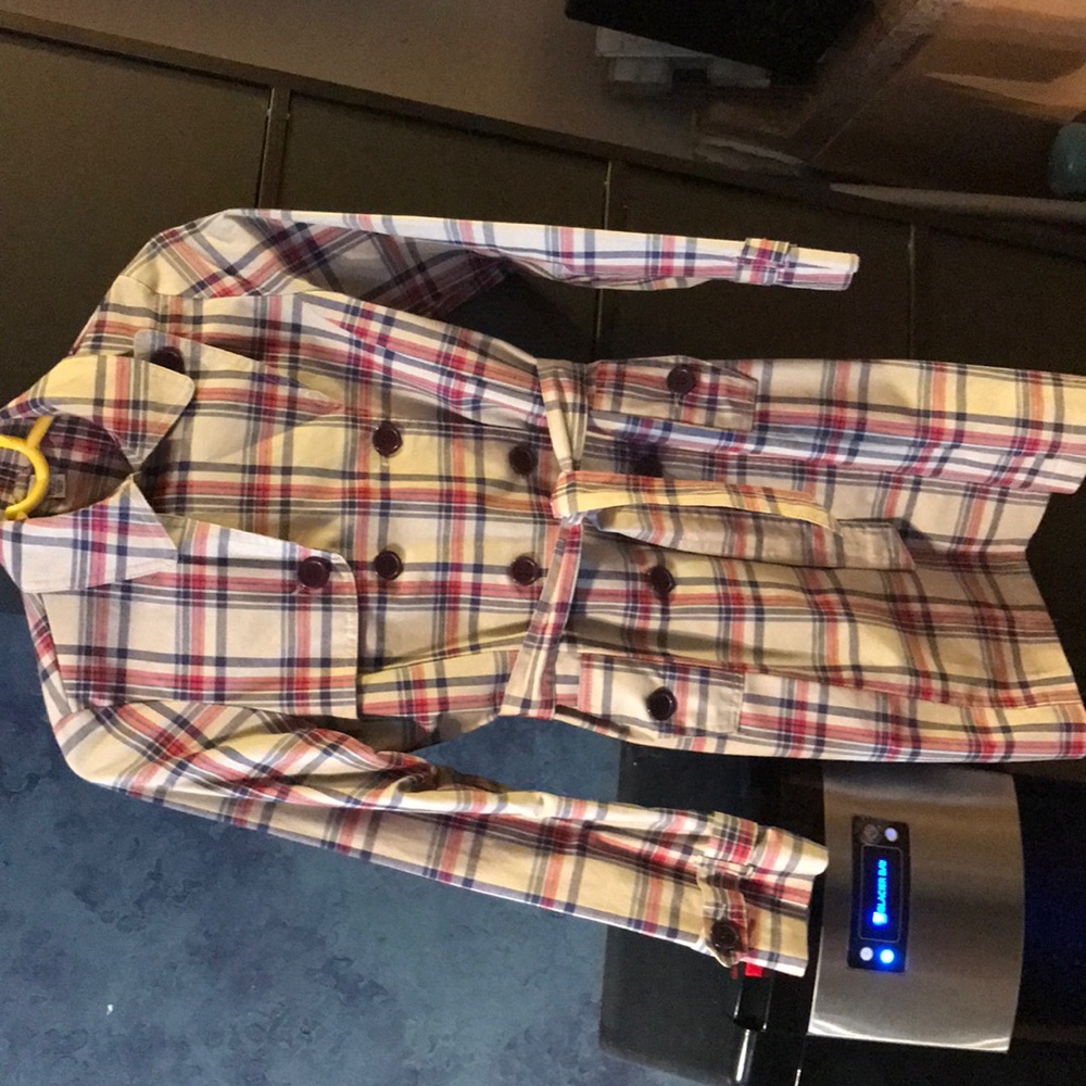 Zara girls plaid jacket brand new